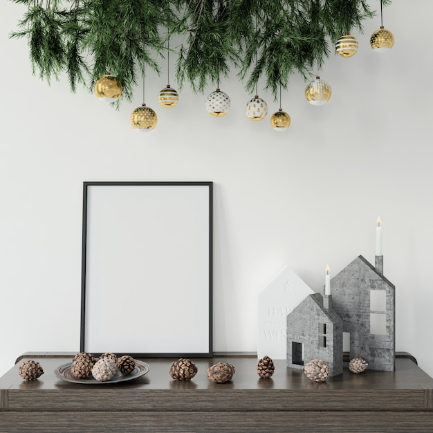 Christmas decorations on the table