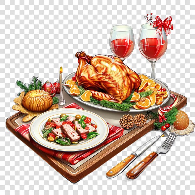 Christmas Dinner christmas illustration background