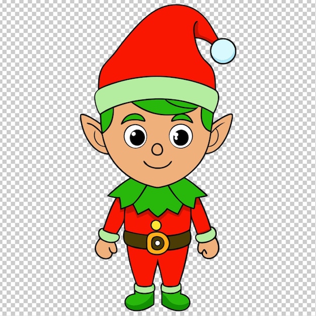 PSD christmas elf character transparent background