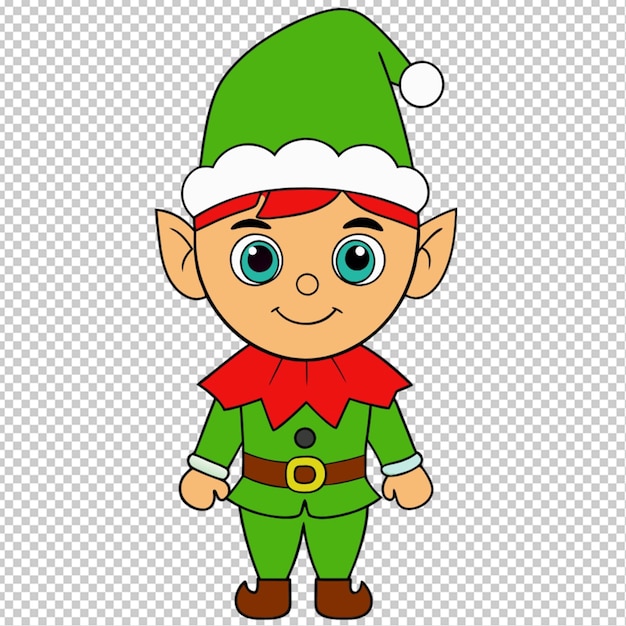 PSD christmas elf character transparent background