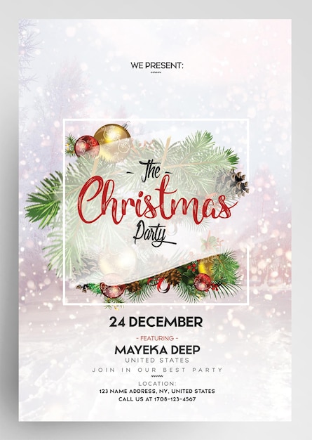 The Christmas Event Card Flyer Template