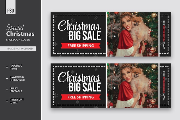 PSD christmas facebook cover