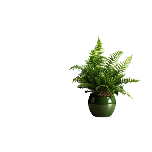 The Christmas fern plant grows in a pot showing green leaves and a very unique shape