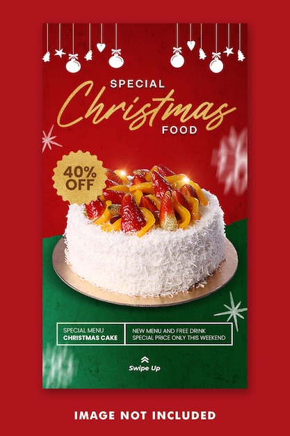 Christmas Food Menu Social Media Post Instagram Stories Template