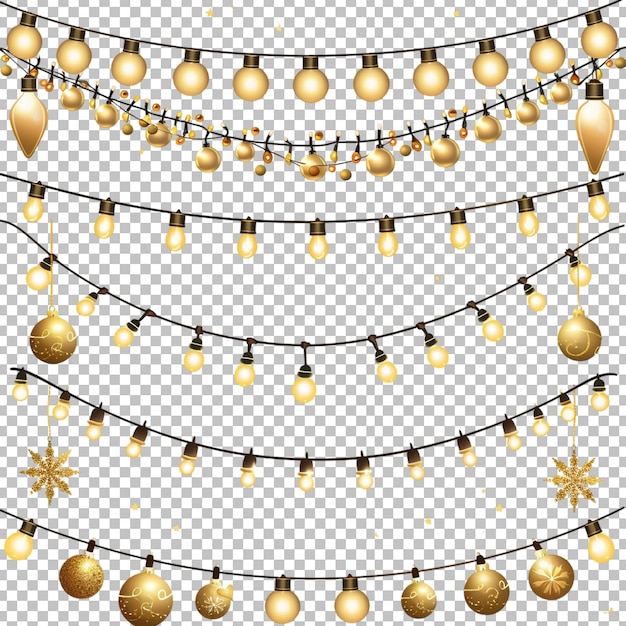 PSD christmas garland on transparent background png