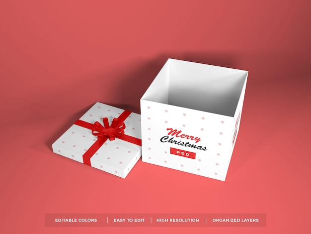 christmas gift box mockup 7