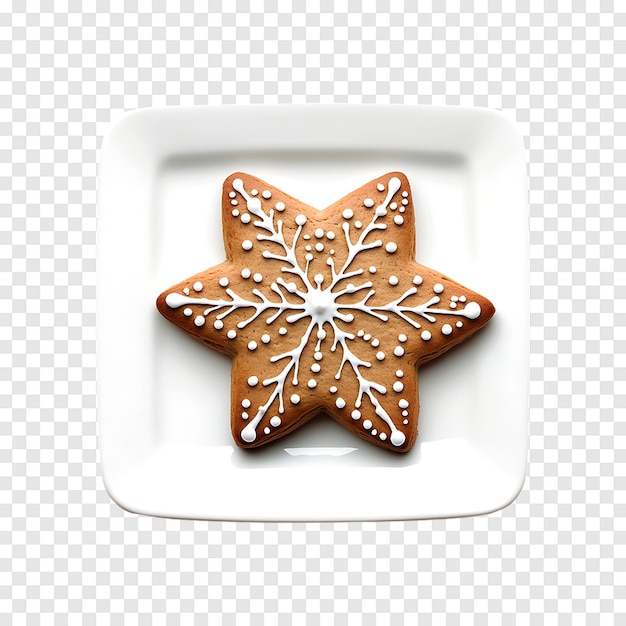 PSD christmas gingerbread isolated on a clear backdrop for elegant and cheerful visuals