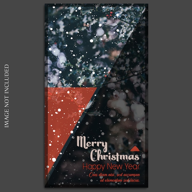 PSD christmas and happy new year 2019 photo mockup and instagram story template