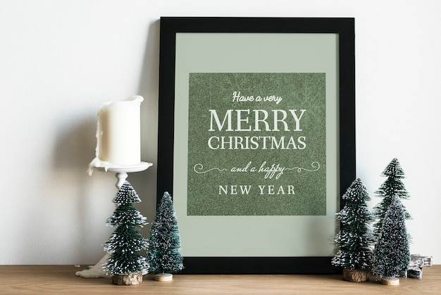 Christmas holiday greeting design mockup