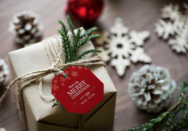 PSD christmas holiday greeting design mockup