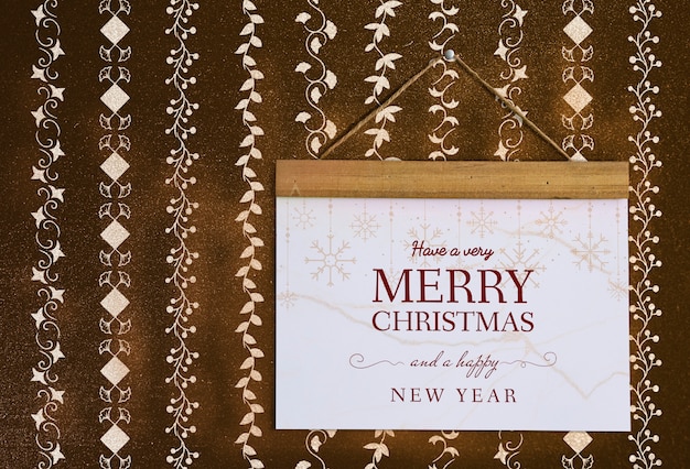 PSD christmas holiday greeting design mockup