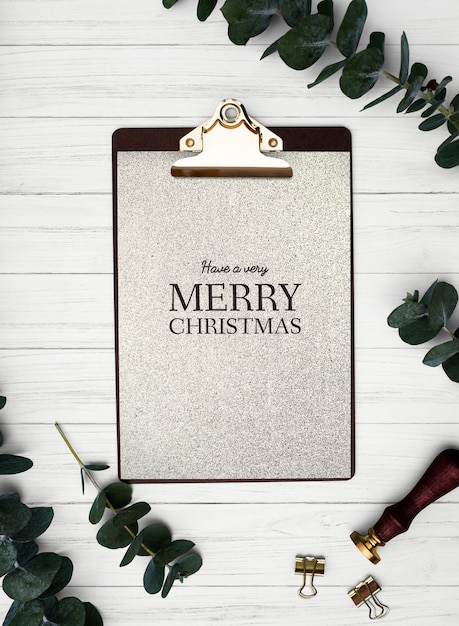 PSD christmas holiday greeting design mockup