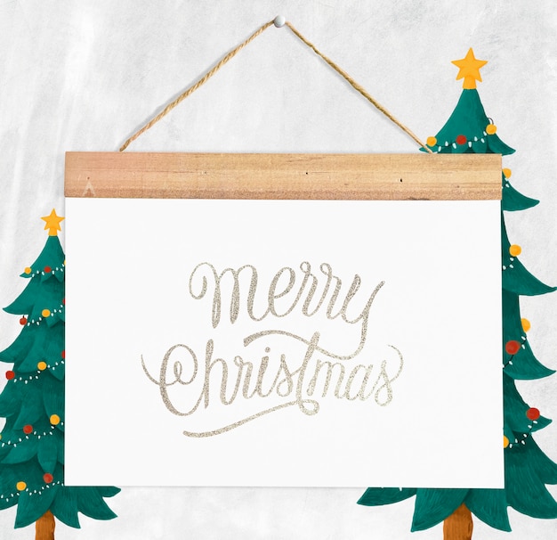 PSD christmas holiday greeting design mockup