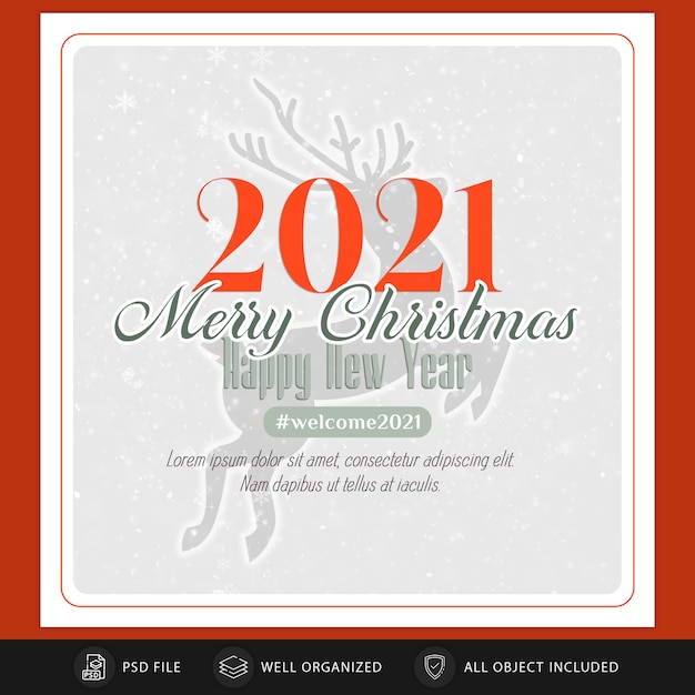 Christmas Instagram Post Card or Banner Template