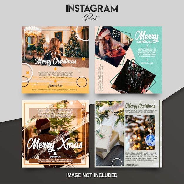 Christmas instagram template set