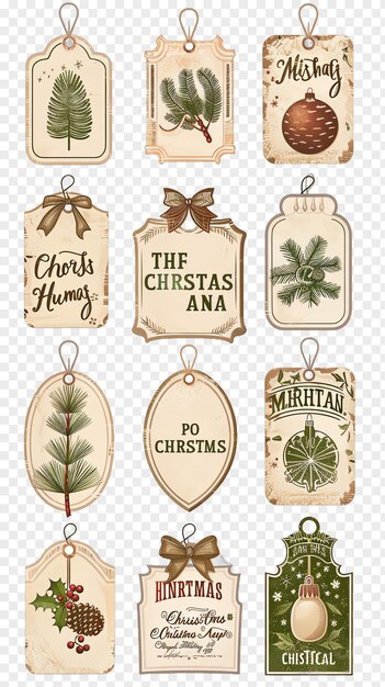 PSD christmas labels and insignias set for christmas