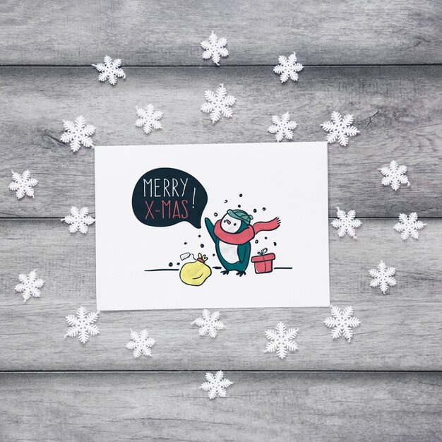 Christmas mockup with cover or letter