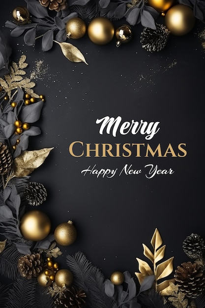 Christmas and New year background with golden elements