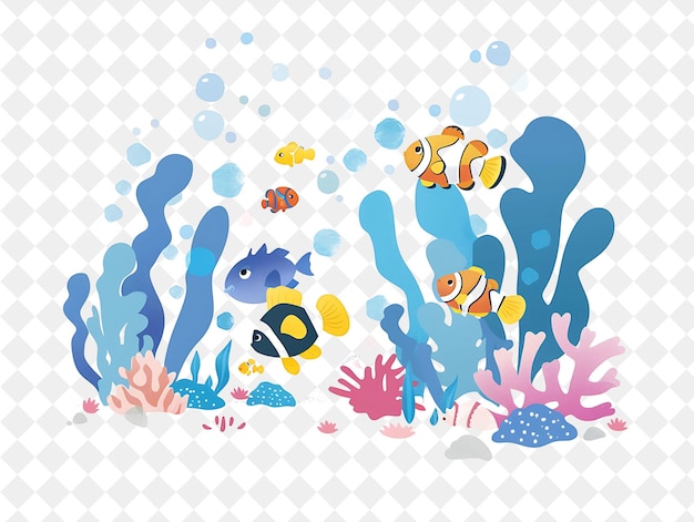 Christmas in the Ocean With Finding Nemo Characters Design I Illustration Christmas Art Design