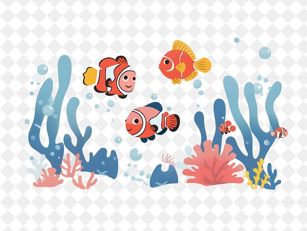 Christmas in the Ocean With Finding Nemo Characters Design I Illustration Christmas Art Design