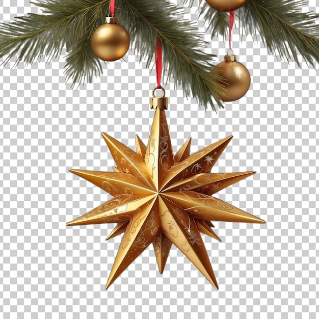 PSD a christmas ornament with a star on it