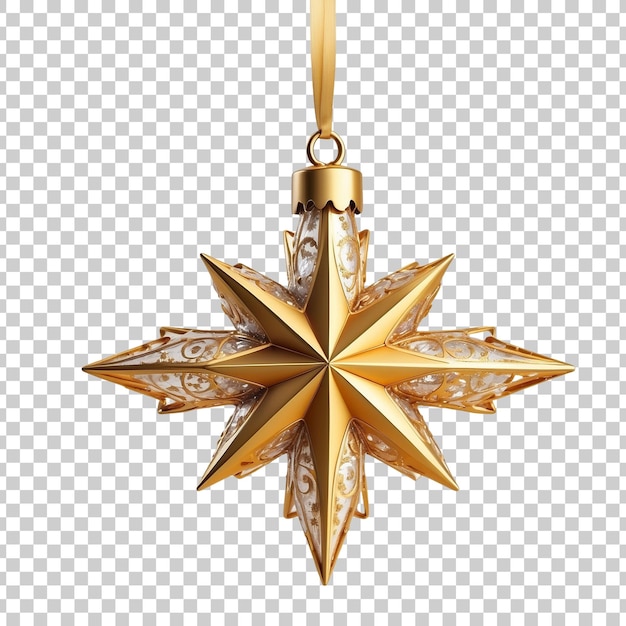 a christmas ornament with a star on it