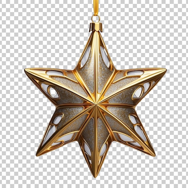 a christmas ornament with a star on it