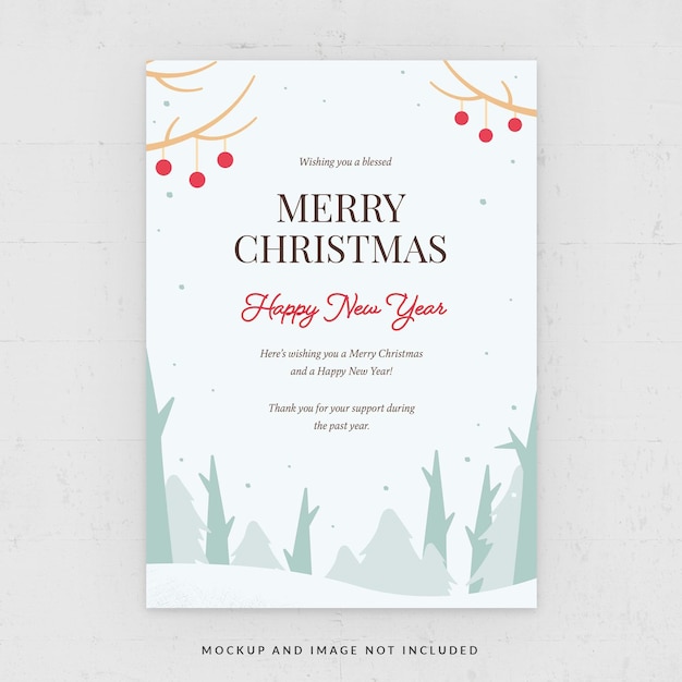 PSD christmas party event flyer template in psd winter themed