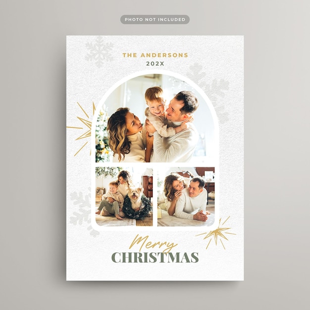 Christmas Photo Card for Instagram Social Media Post and Web Banner