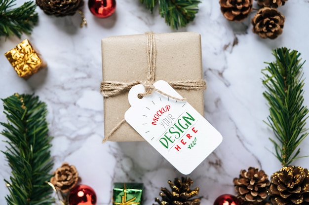 Christmas present tag PSD