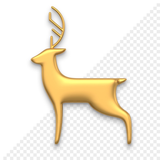 Christmas reindeer 3d icon