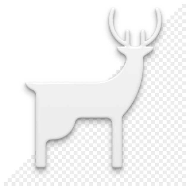 Christmas reindeer 3d icon