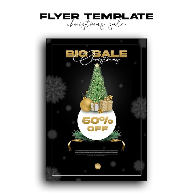 Christmas sale flyer template