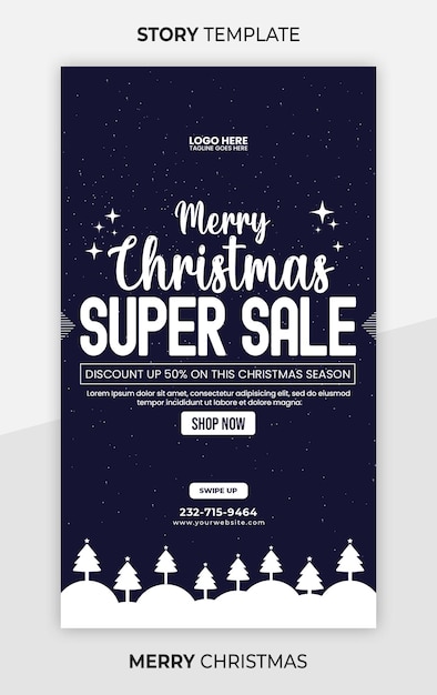 Christmas Sale instagram story template