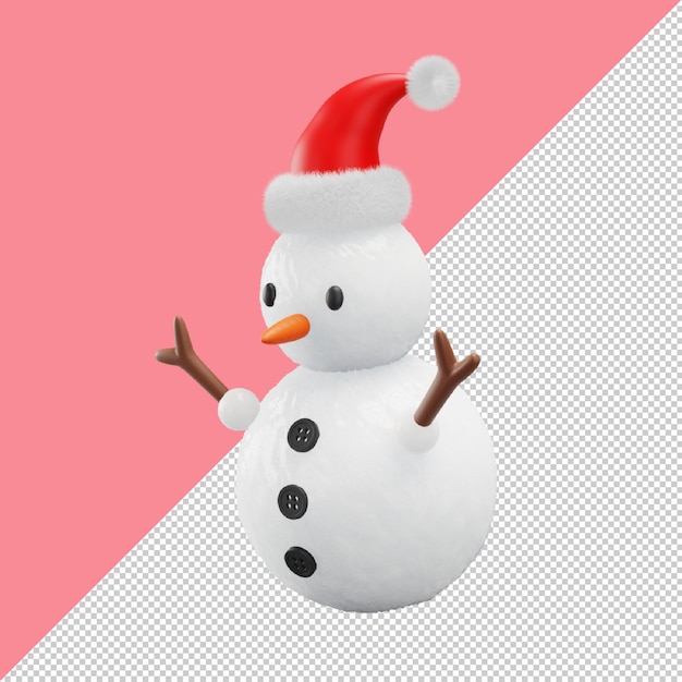 Christmas Snowman 3D Icon PSD