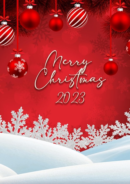 Christmas social update christmas poster template christmas red