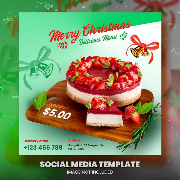 Christmas special offer social media template