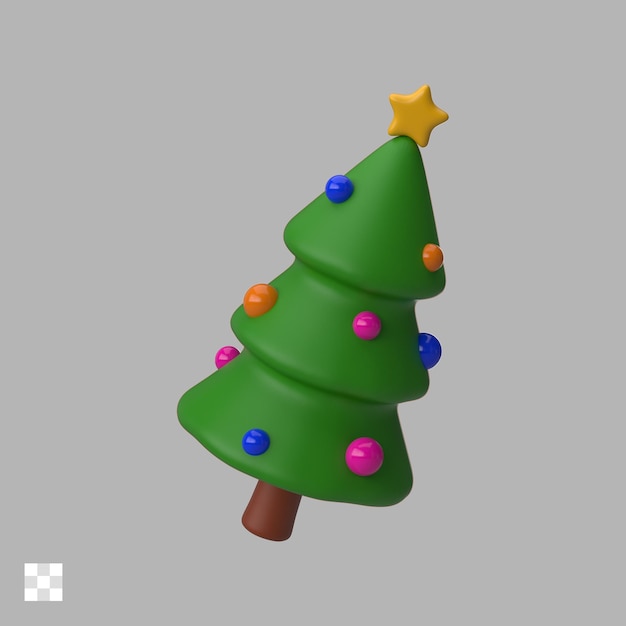 Christmas spruce tree 3d icon