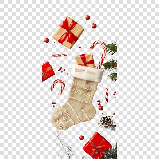 Christmas Stocking Holder happy new year greeting card backgroundon transparent background