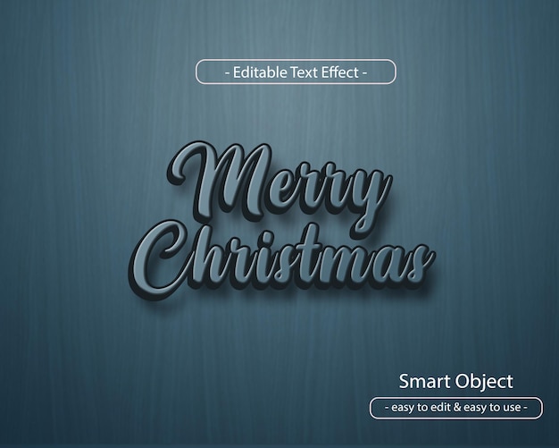 Christmas text effect mockup template..