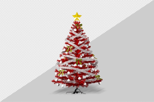 Christmas tree in 3d rendered isolated