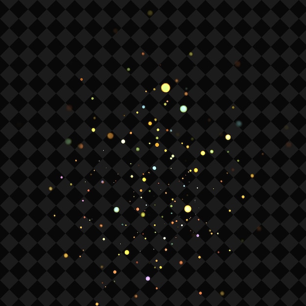 the christmas tree on a black background with gold glitter and sparkles