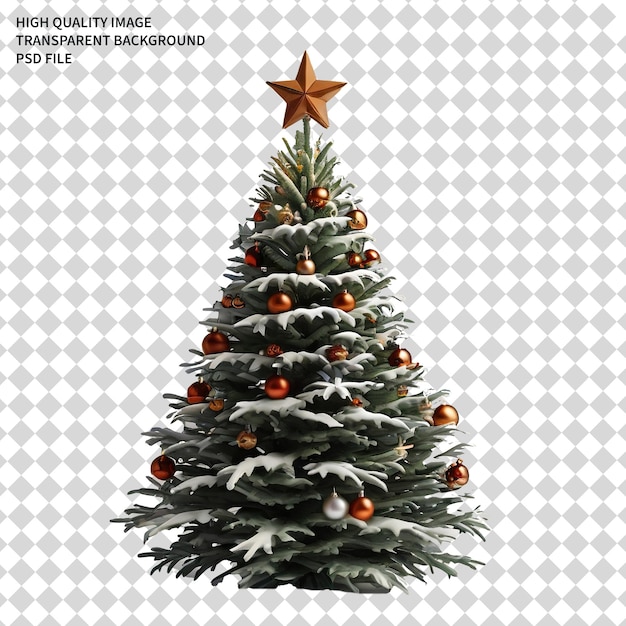 christmas tree christmas decoration PSD png transparent background