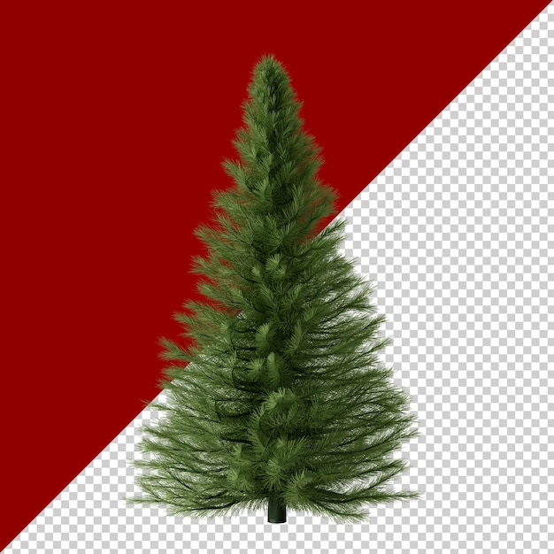 Christmas tree isolated 3d render