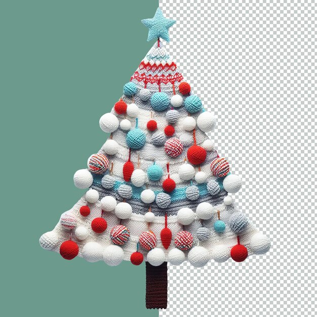 Christmas tree isolated png transparent background by Ai generated