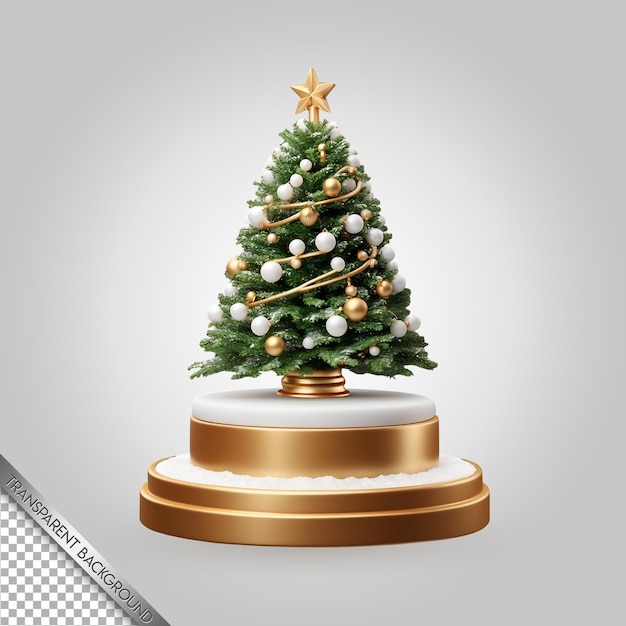 a christmas tree with a gold star on it