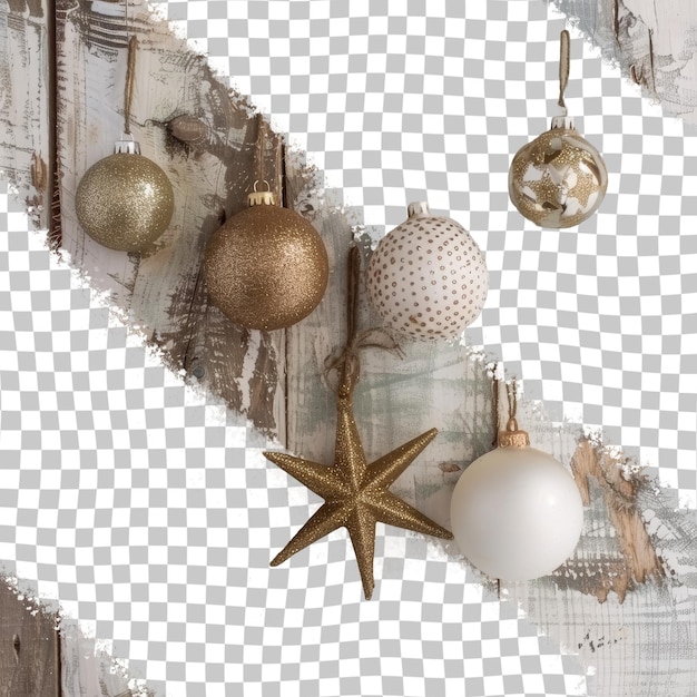 PSD a christmas tree with a star on it and a gold star on a checkered background