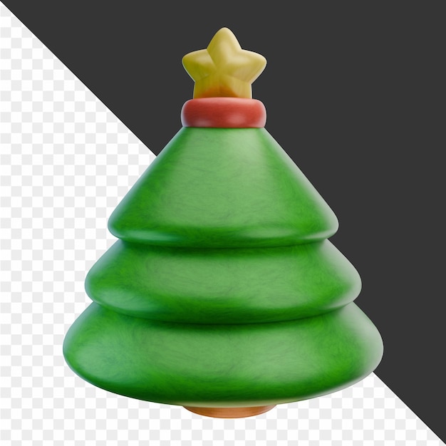 PSD a christmas tree with a star on top of it