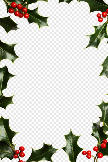 a christmas tree with white flowers on a transparent background