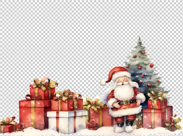 Christmas watercolor background decorate